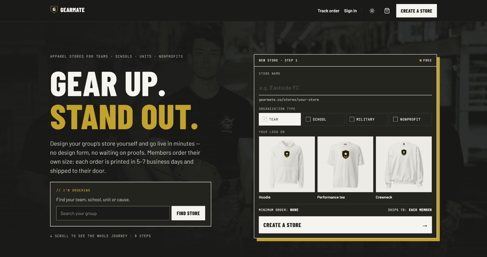 Gearmate website after the Longhouse revamp